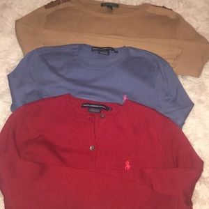 3 Ralph Lauren sweaters M